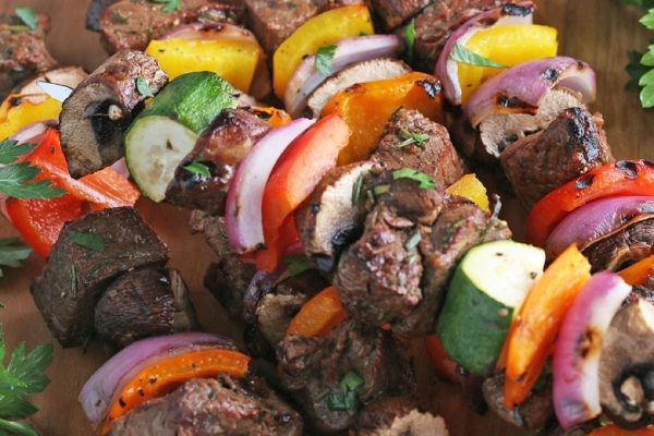 EASY Grilled Steak Kabobs w/ Homemade Marinade - Best Steak Kebabs!