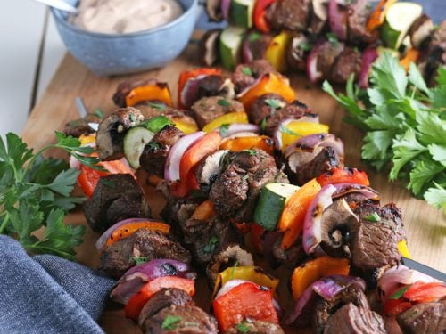 Beef kabob outlet marinade