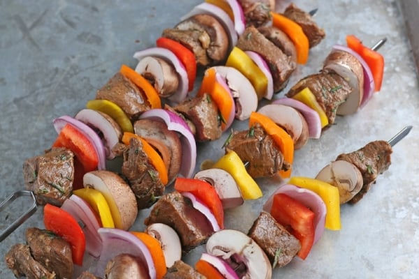 EASY Grilled Steak Kabobs w/ Homemade Marinade - Best Steak Kebabs!