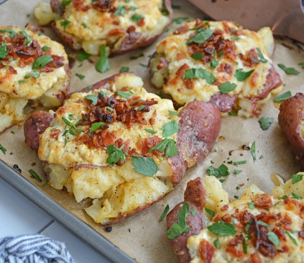 crab smashed potatoes