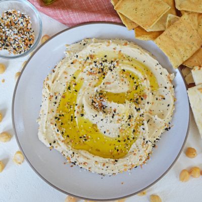 Easy Everything Seasoning Hummus - Homemade Hummus Recipe!