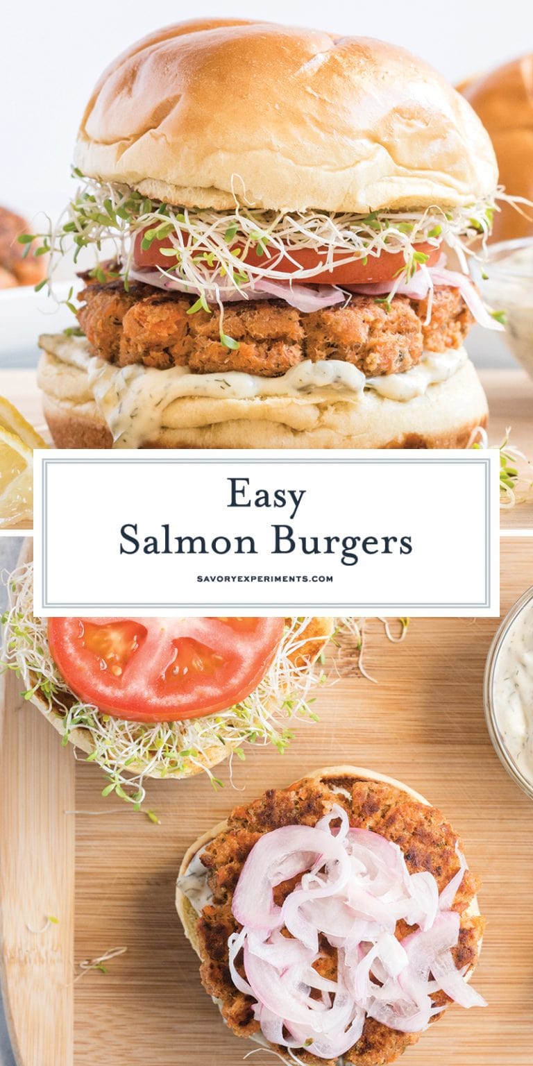 EASY Salmon Burgers Recipe - How To Cook Salmon Burgers Perfectly!