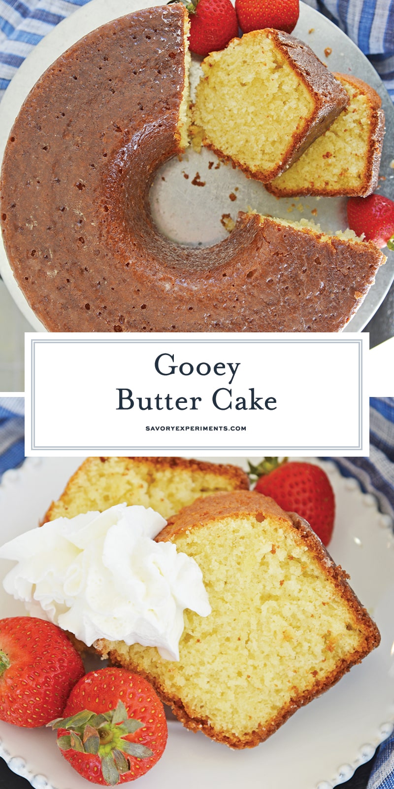 Gooey Butter Cake - Vanilla Cake Basted with Butter Glaze