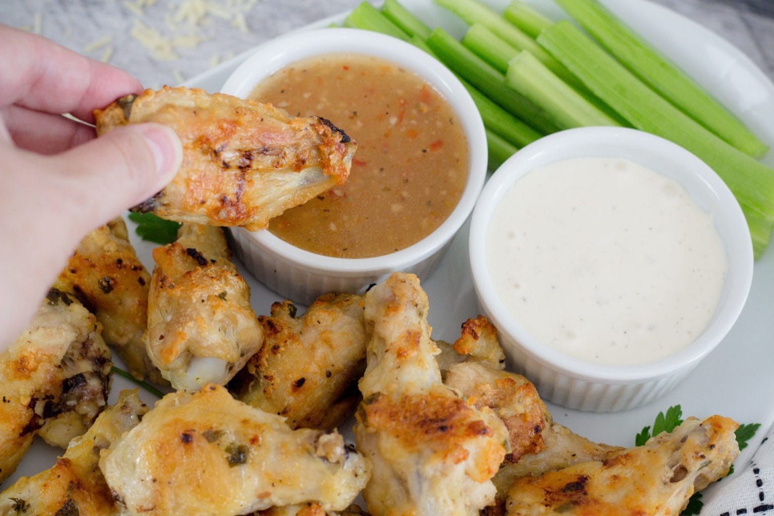 BEST Baked Garlic Parmesan Wings Recipe- EASY Baked ...