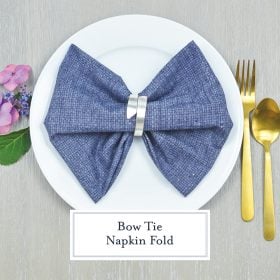 Bow Tie Napkin Fold - Step-by-Step Photos + Instructions