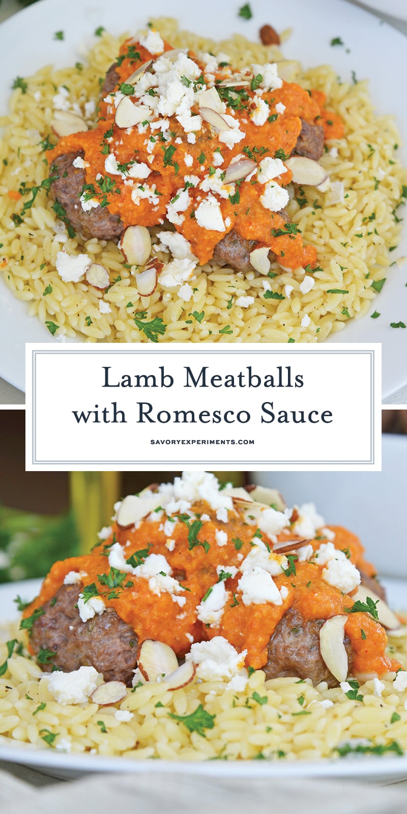 lamb meatballs with romesco sauce for pinterest