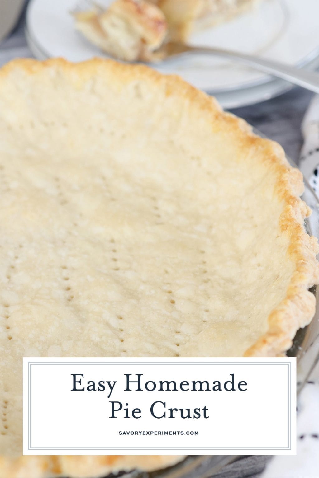 BEST Homemade Pie Crust Recipe - Using Both Shortening AND Butter!