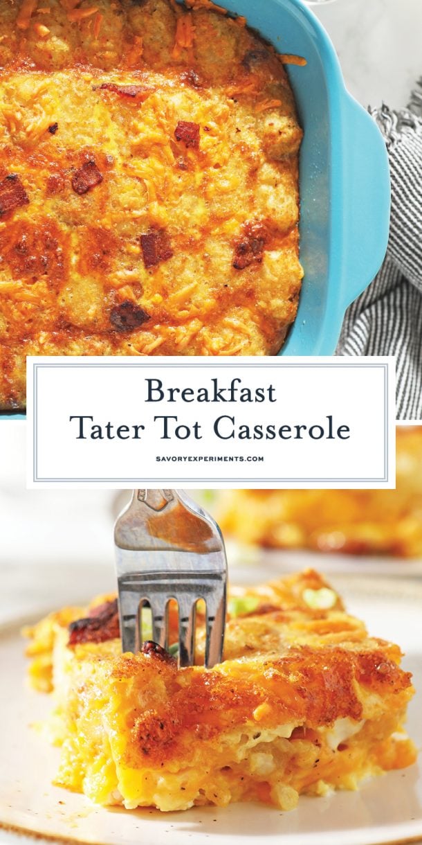 Tater Tot Breakfast Casserole Recipe - Savory Experiments