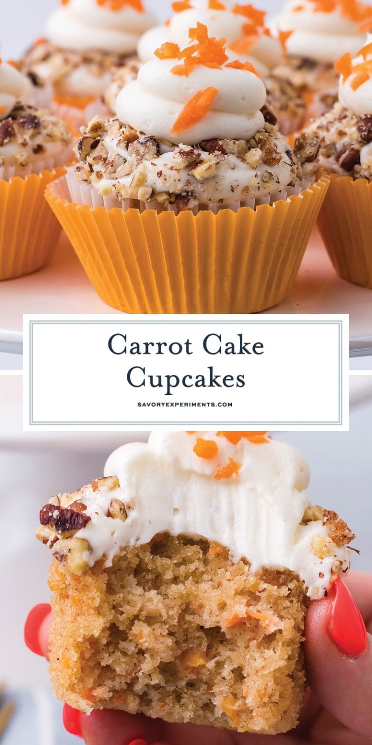 BEST + Easy Carrot Cake Cupcakes {Soft & Moist)