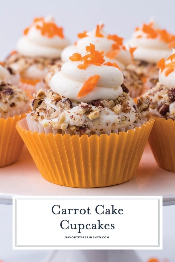BEST + Easy Carrot Cake Cupcakes {Soft & Moist)