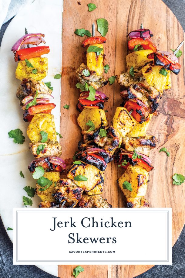 Jerk Chicken Skewers - Pineapple, Peppers & Onion