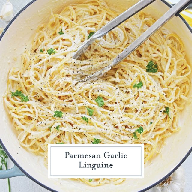 BEST Parmesan Garlic Linguine Recipe - Savory Experiments