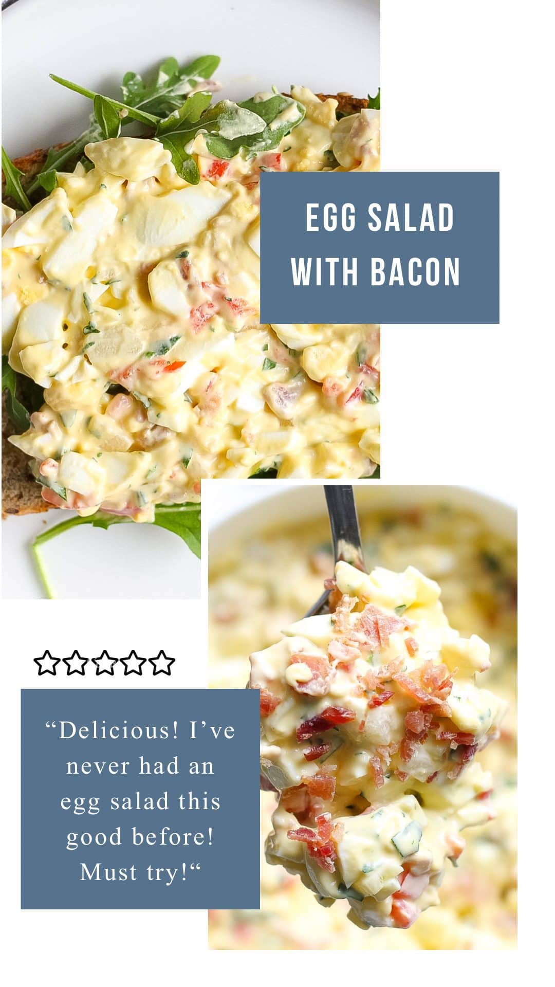 The Best Egg Salad Recipe with Bacon - Savory Experiments