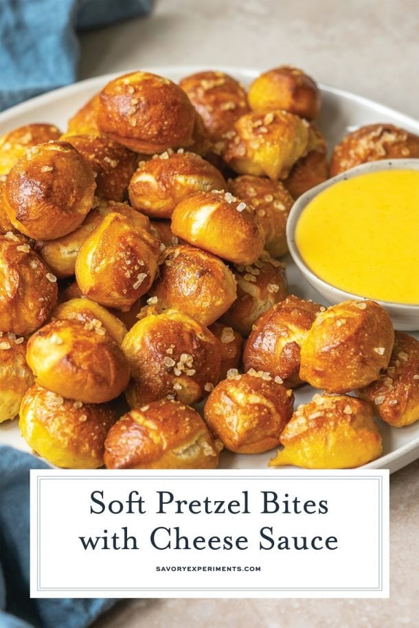 EASY Soft Pretzel Bites - Homemade Soft Pretzel Bites with Cheese!