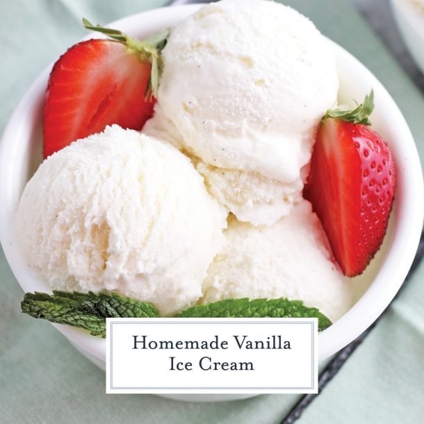 Homemade Vanilla Ice Cream Recipe (Churned w/ Vanilla Bean)