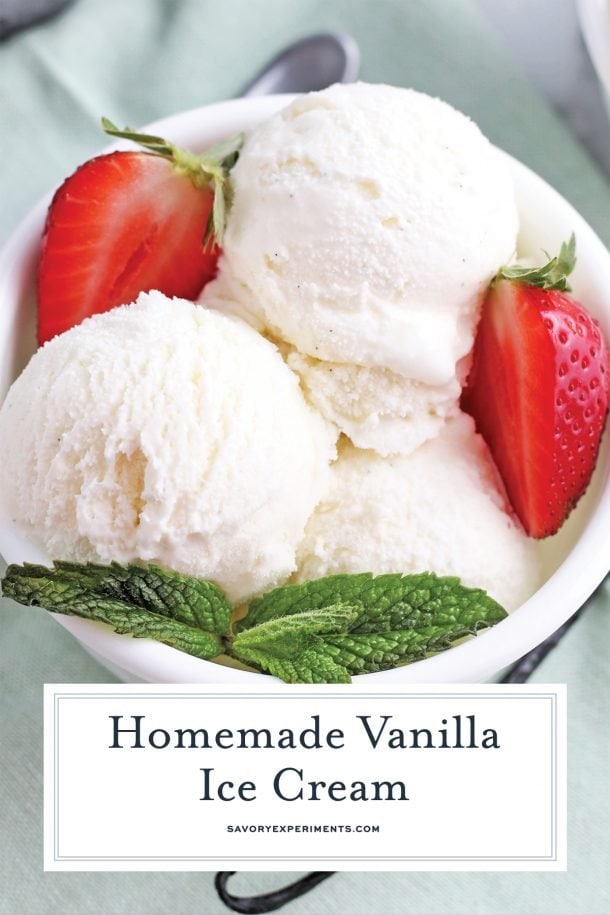 Homemade Vanilla Ice Cream Recipe (Churned w/ Vanilla Bean)