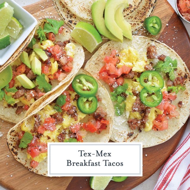 The Best Breakfast Tacos Recipe (Breakfast Taco Bar at Home!)