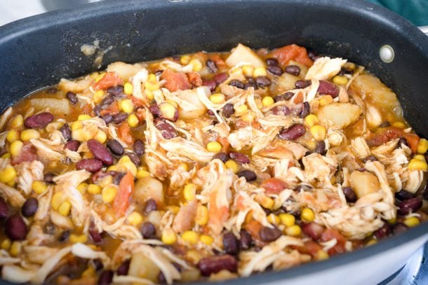 Slow Cooker Cowboy Chicken- Serve as a Bowl, Tacos or Burritos