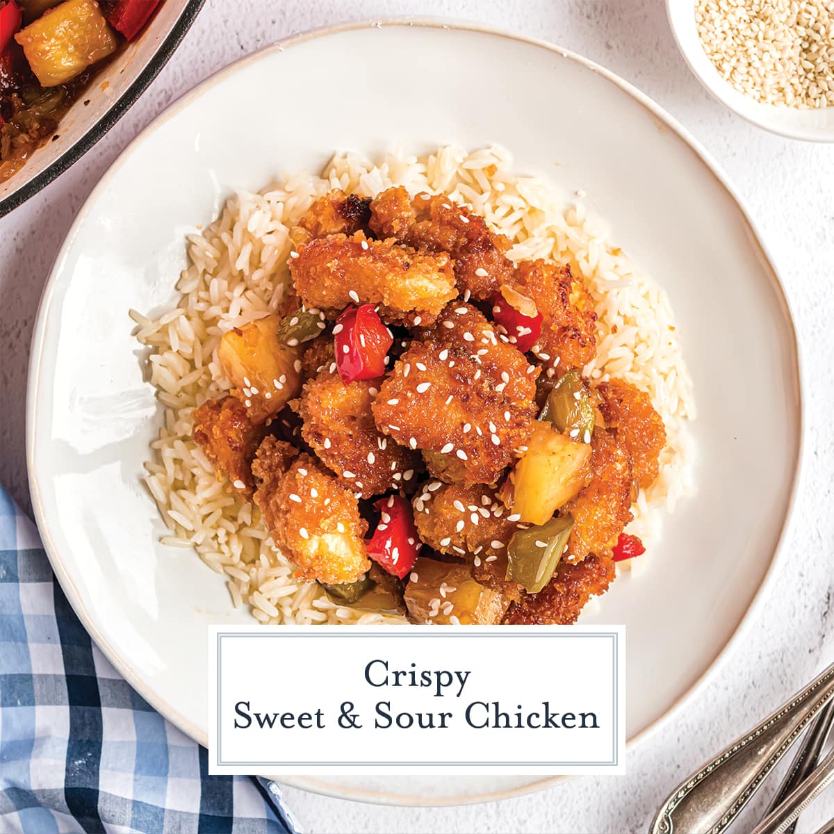 Crispy Sweet & Sour Chicken Recipe (Baked & Skillet Instructions)