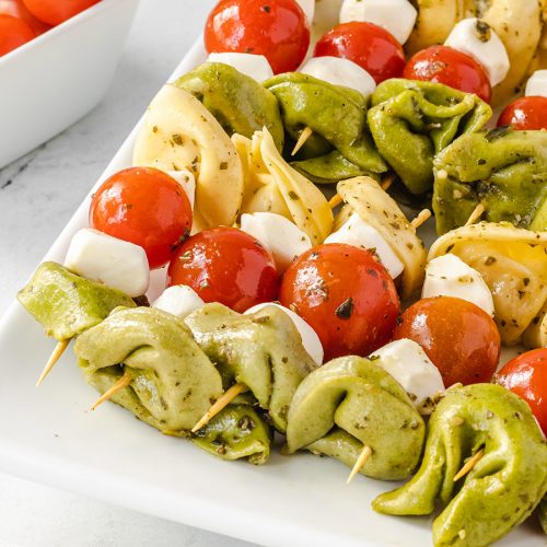 Delicious Chicken Tortellini Skewers - An Easy, Healthy Meal - Just Plain  Cooking