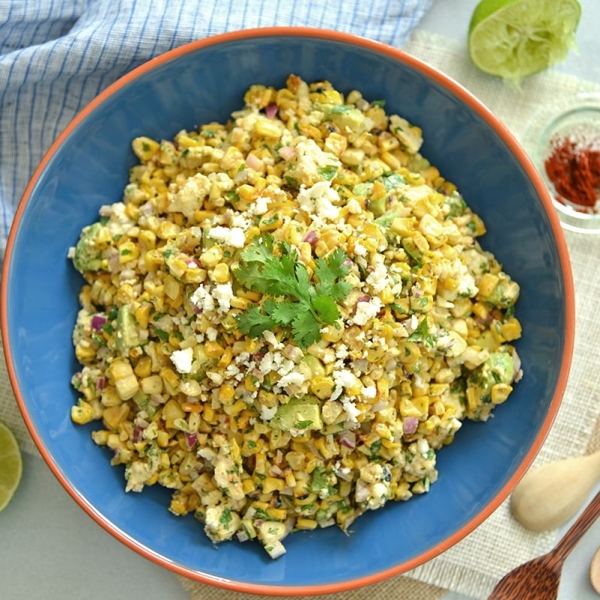 EASY Mexican Street Corn Salad - Esquites Recipe