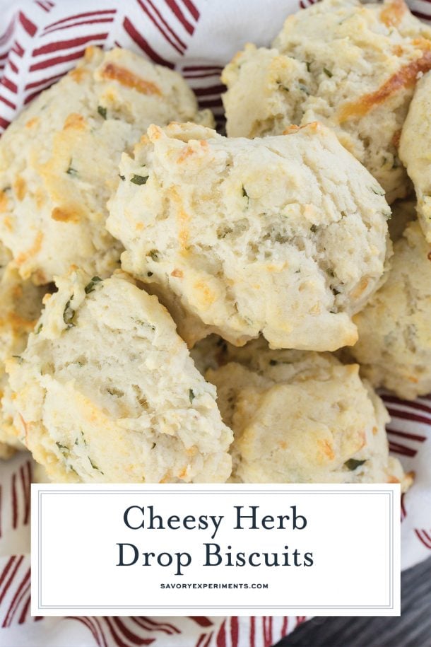 Buttery Cheese Herb Drop Biscuits- Ready in Just 30 Minutes!