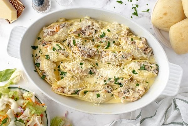 Seafood Stuffed Shells in Sherry Cream Sauce + Made 100,000+