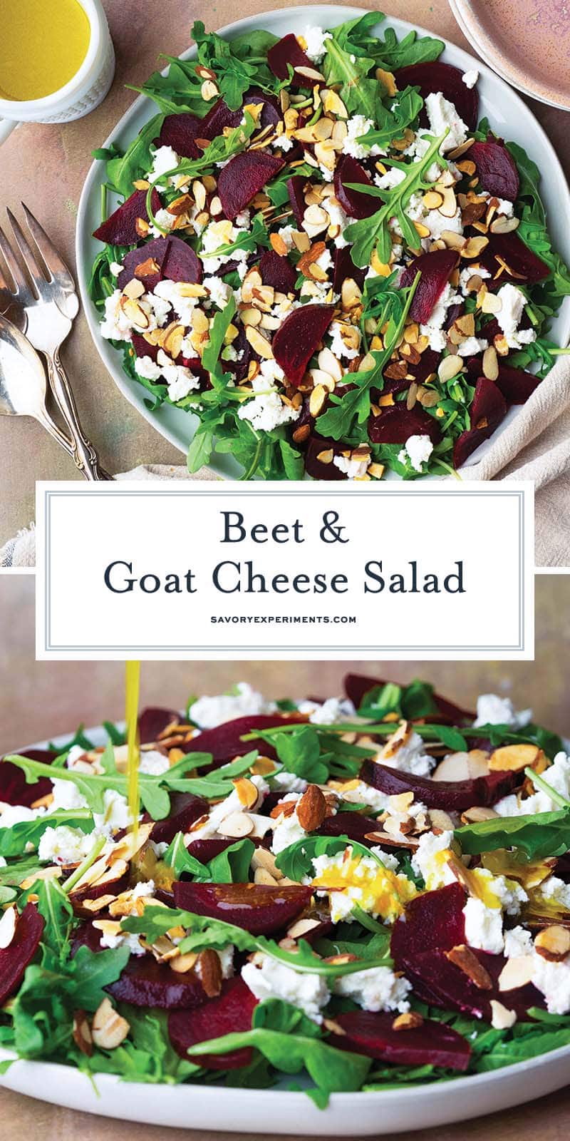 EASY Beet Goat Cheese Salad (w/ Homemade Orange Vinaigrette)