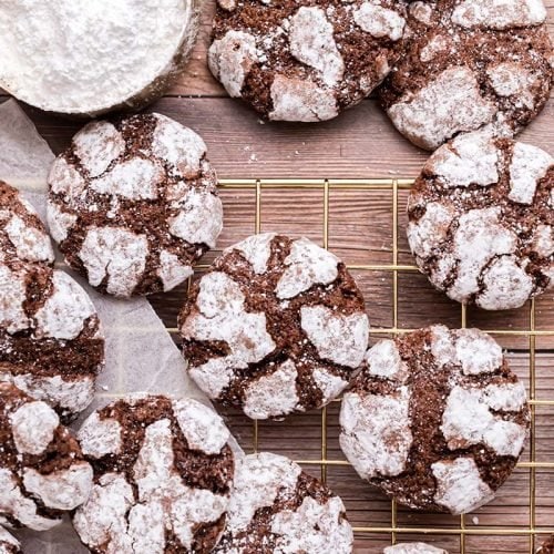 BEST Chocolate Crinkle Cookies Recipe - SO Soft & Melt in Your Mouth!