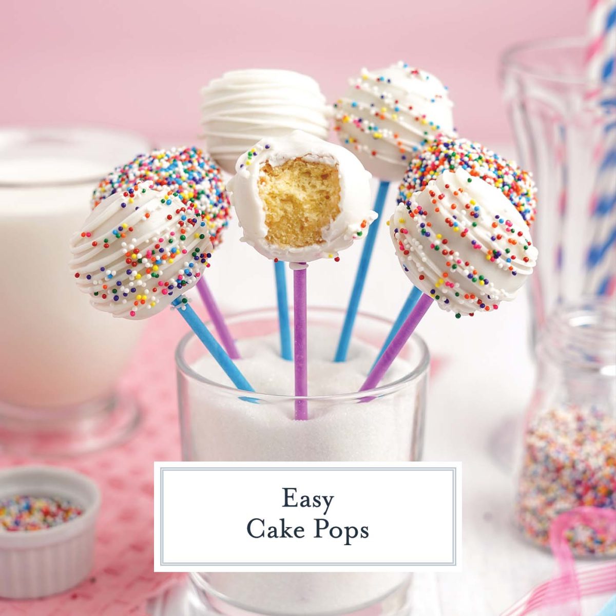 Set of isolated Cake Pops on a stick in different colors with various  ornaments. Cupcakes round shape on a stick. Isolated. Hand drawn vector  Stock Vector Image & Art - Alamy