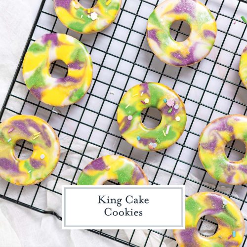 EASY King Cake Cookies (Mardi Gras Cookies)