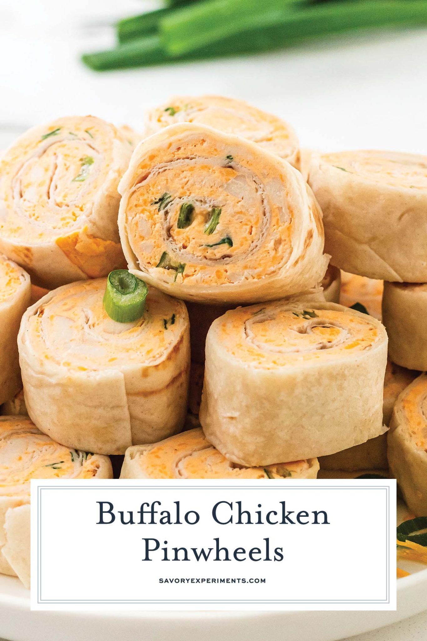 Buffalo Chicken Pinwheels - Make Ahead & No Cook Appetizer Recipe