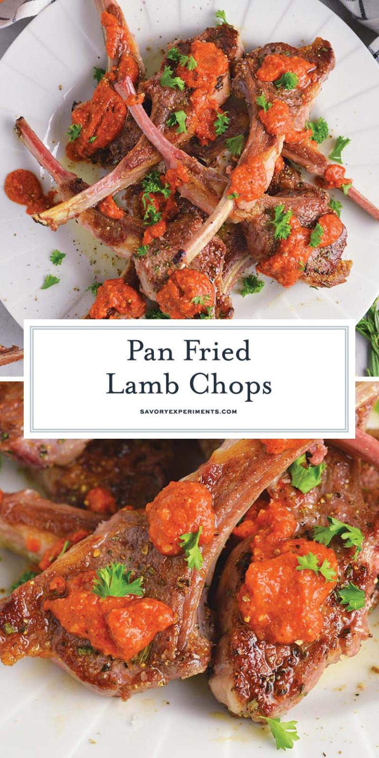 Pan Fried Lamb Chops (with Smoky Romesco Sauce)