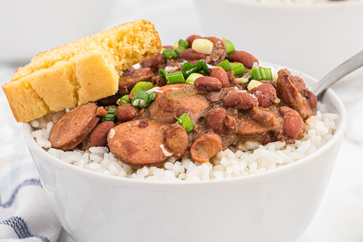 Red Beans and Rice (with Sausage!) - Averie Cooks