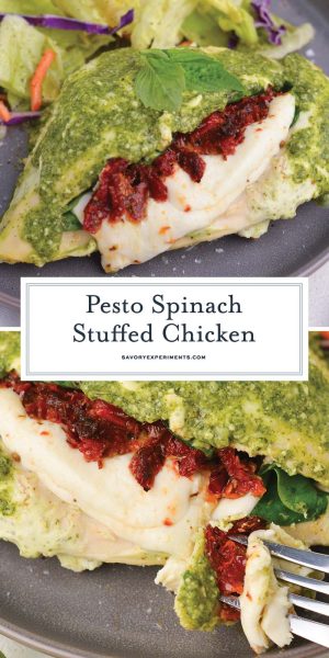 Pesto Spinach Stuffed Chicken - A Stuffed Chicken Breast Recipe