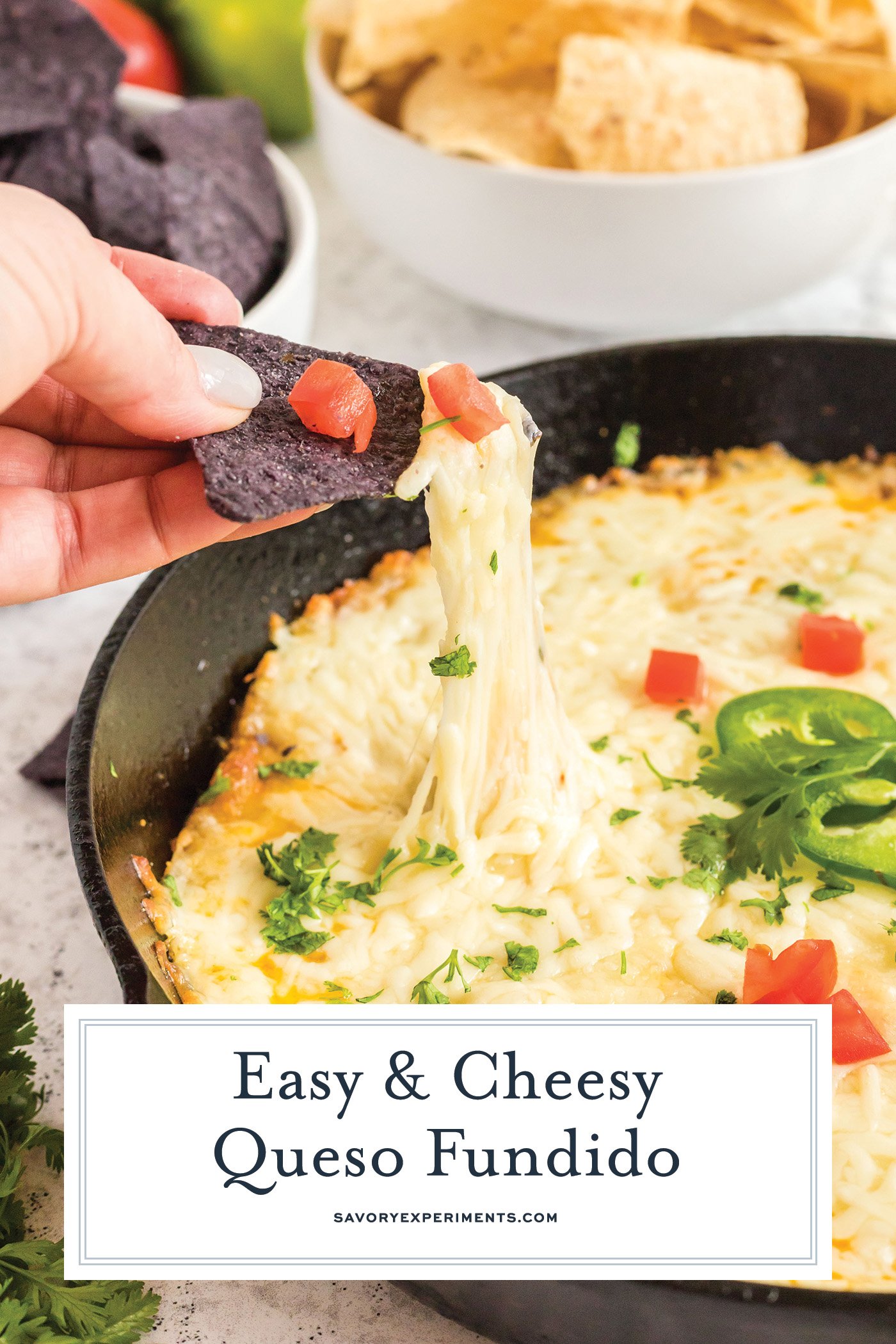 BEST Queso Fundido Recipe - Perfectly Spicy Mexican Dip Appetizer!