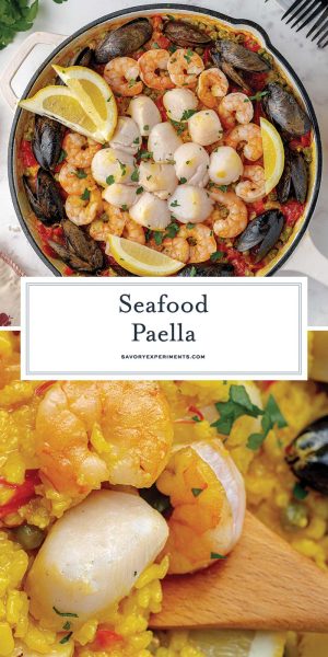 Easy Spanish Seafood Paella Recipe {No Paella Pan Needed!}