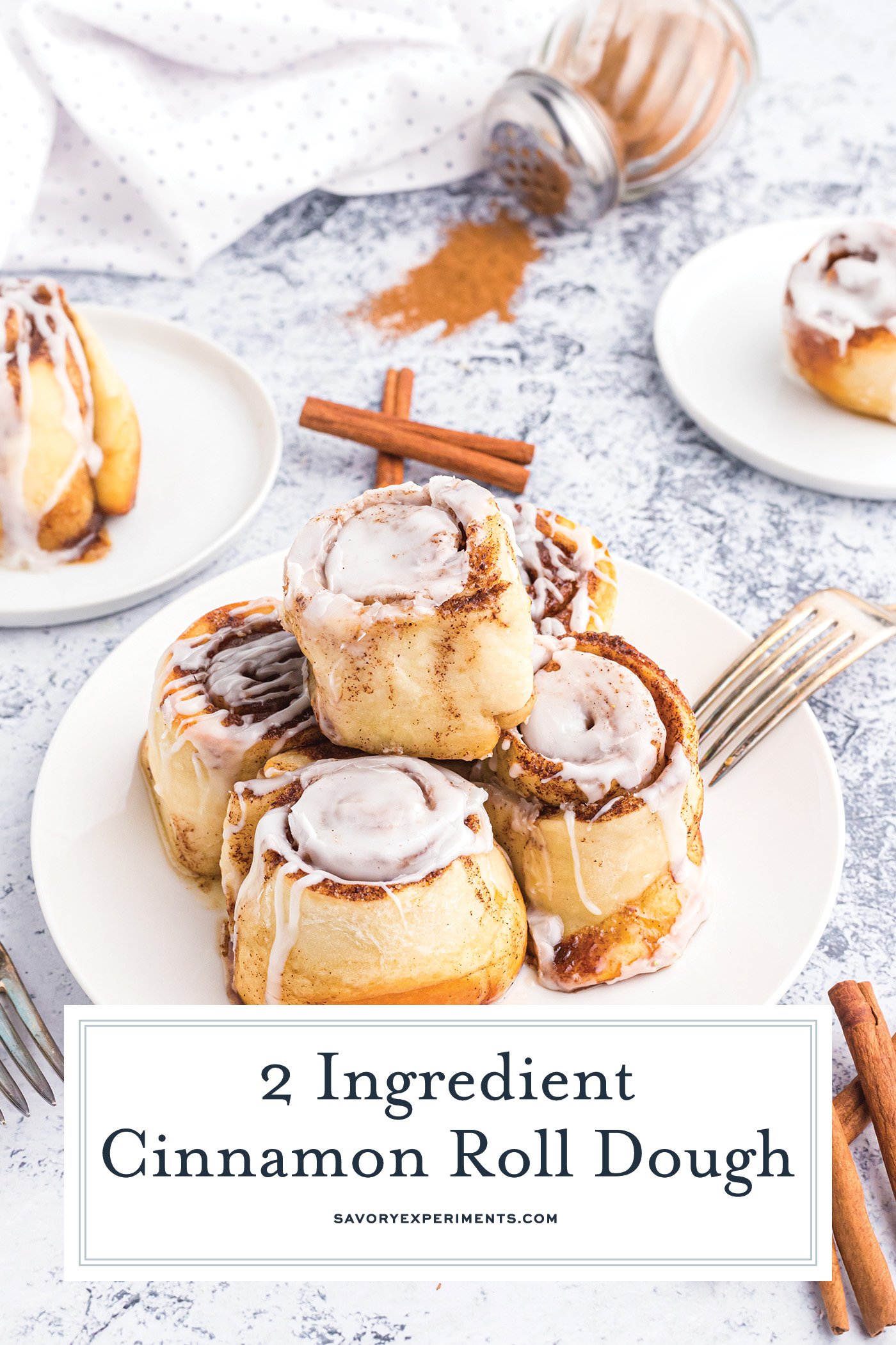 2 Ingredient Cinnamon Roll Dough Recipe (Homemade Cinnamon Rolls!)