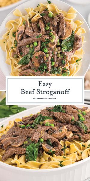 Easy Beef Stroganoff Recipe (Using Peas, Yogurt & Spinach)