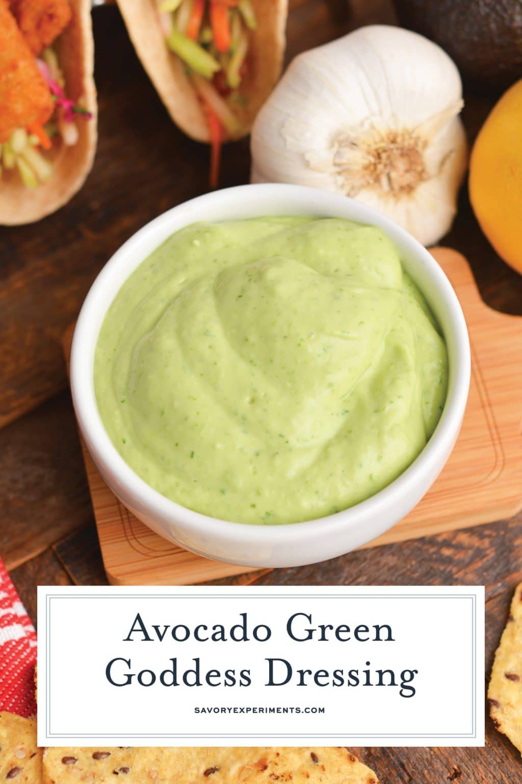 Avocado Green Goddess Dressingsauce Garlic Greek Yogurt 3791