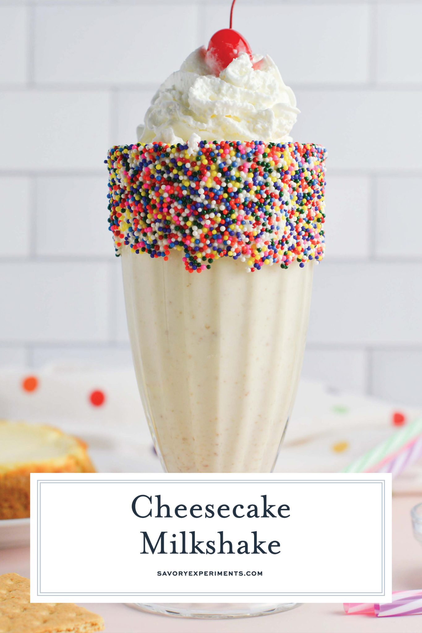 CREAMY Cheesecake Milkshake using Real Cheesecake!