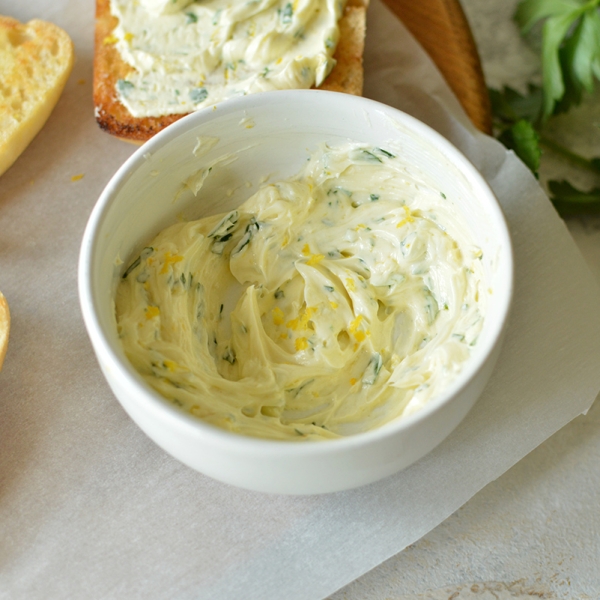 bowl of dijon lemon butter