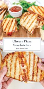 EASY Pizza Sandwiches Recipe (Cheese Pepperoni & Tomato!)