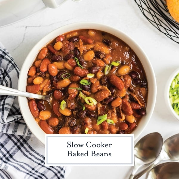 Slow Cooker Baked Beans - A Homemade Baked Beans Recipe