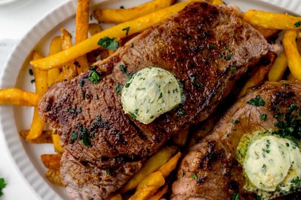 Buttery Easy Steak Frites - Pan Seared Steak W/ Crispy Fries