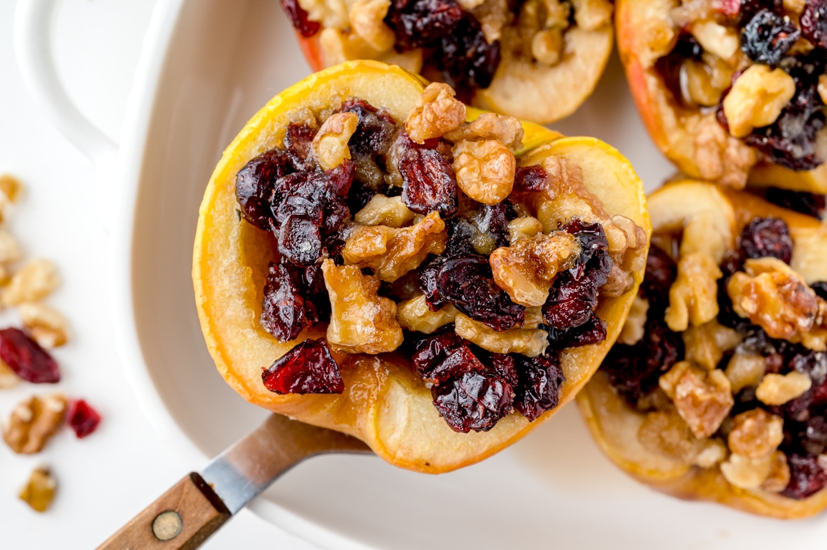 BEST Baked Apples Recipe with a Cranberry Walnut Filling