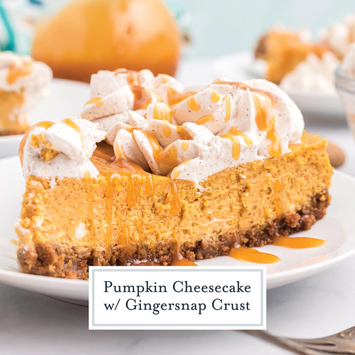 Creamy Pumpkin Cheesecake Recipe w/ Gingersnap Crust ?