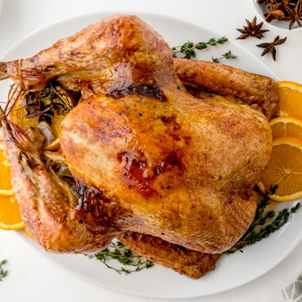 Roast Turkey with Orange Thyme Rub (Juicy and Flavorful Turkey!)