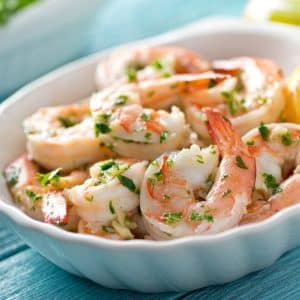 cooked shrimp in a bowl