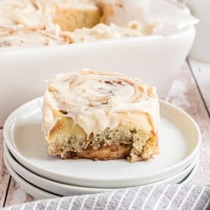 cinnamon roll on a plate